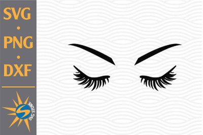 Eyelash Face Woman SVG, PNG, DXF Digital Files Include