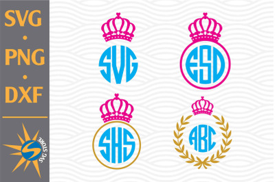 Crown Monogram SVG&2C; PNG&2C; DXF Digital Files Include