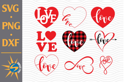 Love Heart SVG, PNG, DXF Digital Files Include