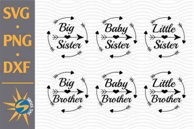 Brother, Sister Arrow SVG, PNG, DXF Digital Files Include