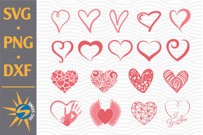 Heart SVG, PNG, DXF Digital Files Include