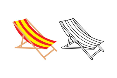 Sun Lounger Fill Outline Icon