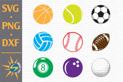 Sport Ball SVG, PNG, DXF Digital Files Include