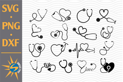 Stethoscope SVG, PNG, DXF Digital Files Include