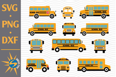 School Bus SVG&2C; PNG&2C; DXF Digital Files Include