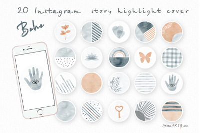 Boho Instagram Story Highlight Icons