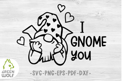 Valentines svg Valentine&#039;s day svg Cute Valentine gnomes svg cut file