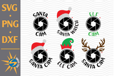 Santa Cam SVG&2C; PNG&2C; DXF Digital Files Include