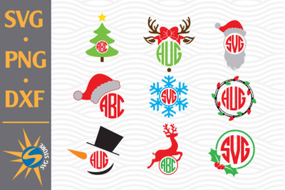 Christmas Monogram SVG&2C; PNG&2C; DXF Digital Files Include