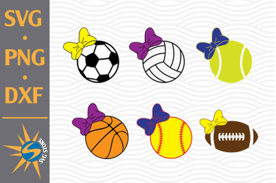 Bow Sport Ball SVG, PNG, DXF Digital Files Include