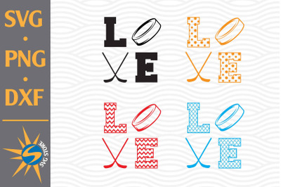 Love Hockey SVG, PNG, DXF Digital Files Include