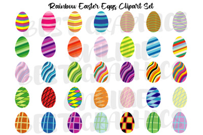 Easter eggs clipart set Easter egg hunt chocolate eggs