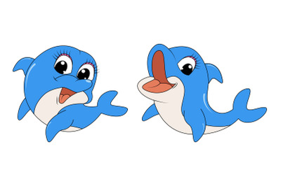 cute dolphin cartoon