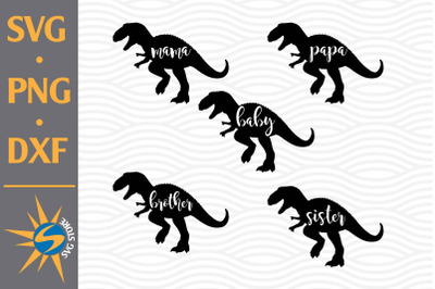 Saurus Family SVG, PNG, DXF Digital Files Include