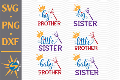 Brother, Sister SVG, PNG, DXF Digital Files Include