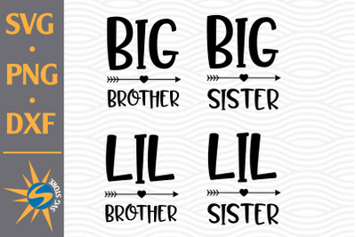 Brother, Sister SVG, PNG, DXF Digital Files Include