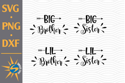 Brother, Sister SVG, PNG, DXF Digital Files Include