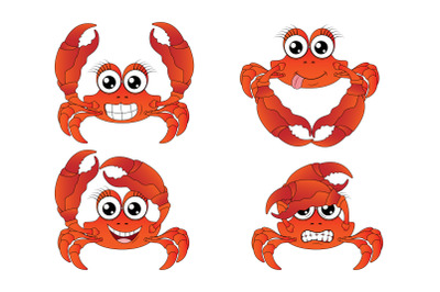 cute crab animal cartoon