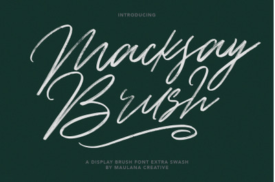 Macksay Display Brush Font Extra Swash