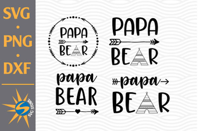 Papa Bear SVG, PNG, DXF Digital Files Include