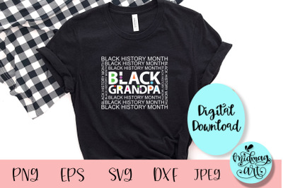 Black grandpa svg, black history month svg