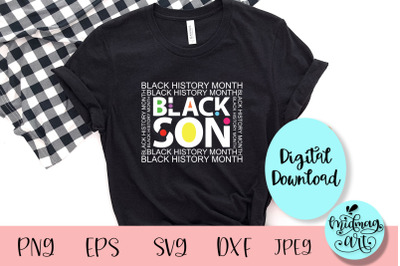 Black son svg, black history month svg