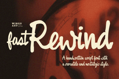 Fast Rewind: 1950s Inspired Brush Script Font