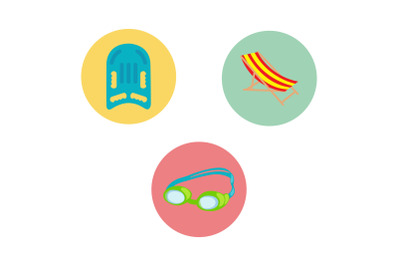 Swimming Glasses Vector Icon Bundle