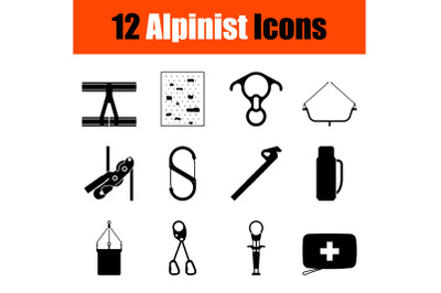 Alpinist Icon Set