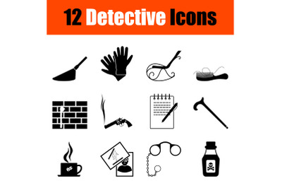 Detective Icon Set