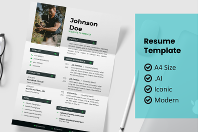 Modern block resume design template