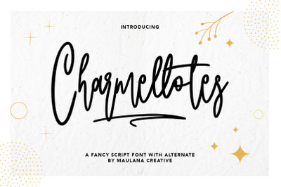 Charmellotes Fancy Script Font With Alternate