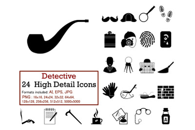 Detective Icon Set
