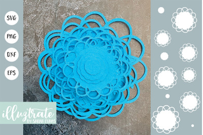 Paper Flower Template | Flowers for Paper craft | Flower SVG