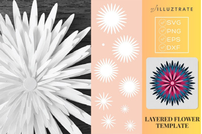 Paper Flower SVG | Paper Cutting Flower SVG | Paper Crafting Flower
