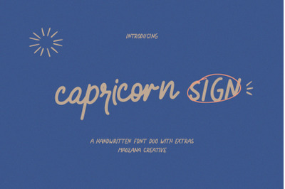 Capricorn Sign Handwritten Font Duo