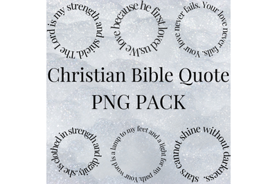 Christian Bible Quote PNG Pack (23 ct)