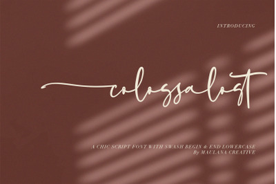 Colossalost Script Font With Swash