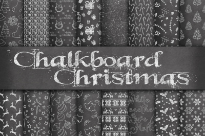 Chalkboard Christmas Digital Paper