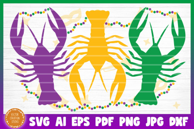 Mardi Gras Crawfish SVG Cut File