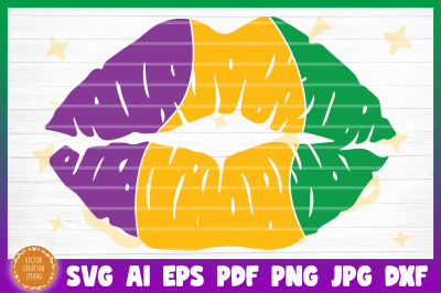 Mardi Gras Lips SVG Cut File