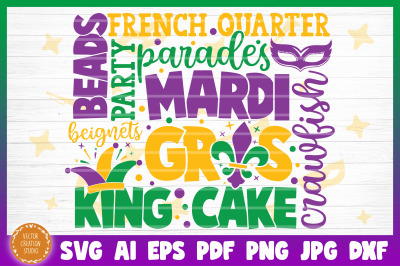 Mardi Gras Symbols SVG Cut File