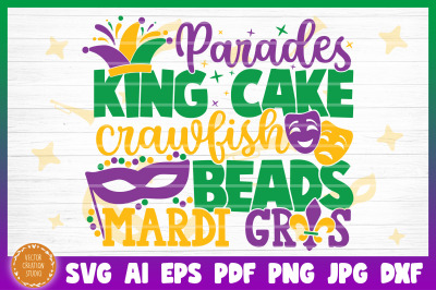 Mardi Gras Symbols SVG Cut File