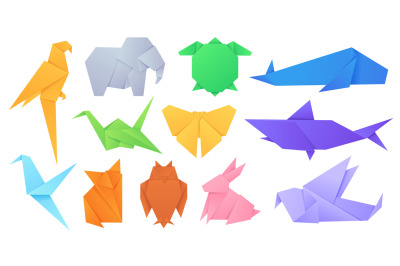 Paper animals. Japanese origami