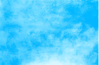 Watercolor blue sky. Abstract water paint stains. Ocean pattern with p