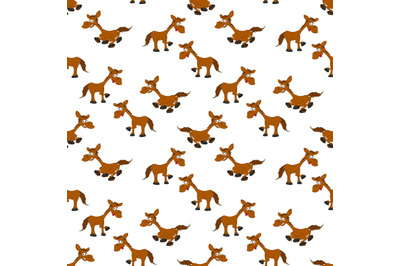 cute horse cartoon pattern