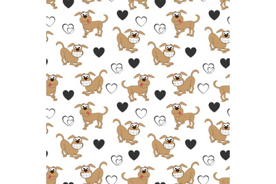 cute dog cartoon pattern