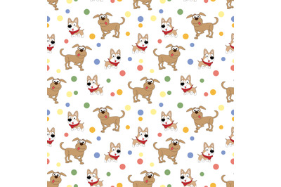 cute dog cartoon pattern