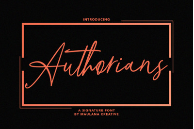 Authorians Signature Font