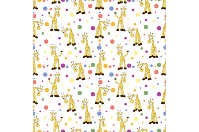 cute giraffe cartoon pattern